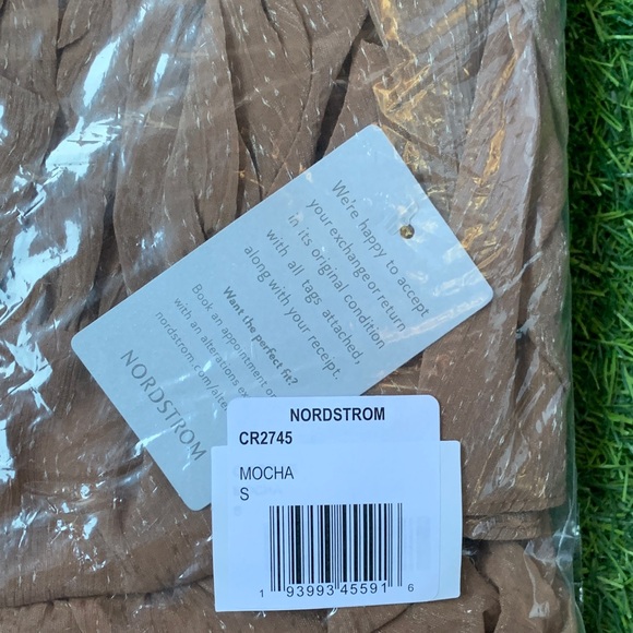 Nordstrom Tiered Long Sleeve Midi Dress in Taupe - Picture 5 of 6